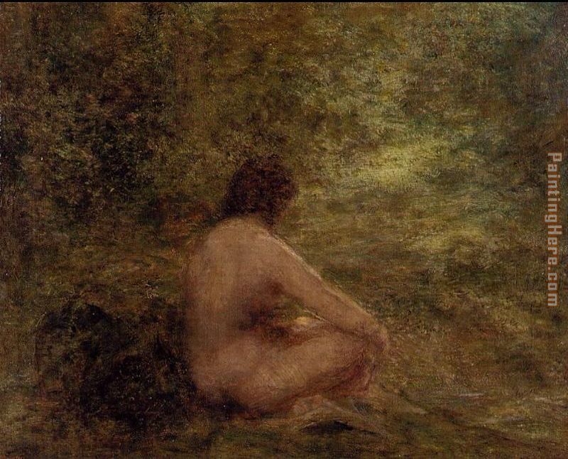 The Bather painting - Henri Fantin-Latour The Bather art painting